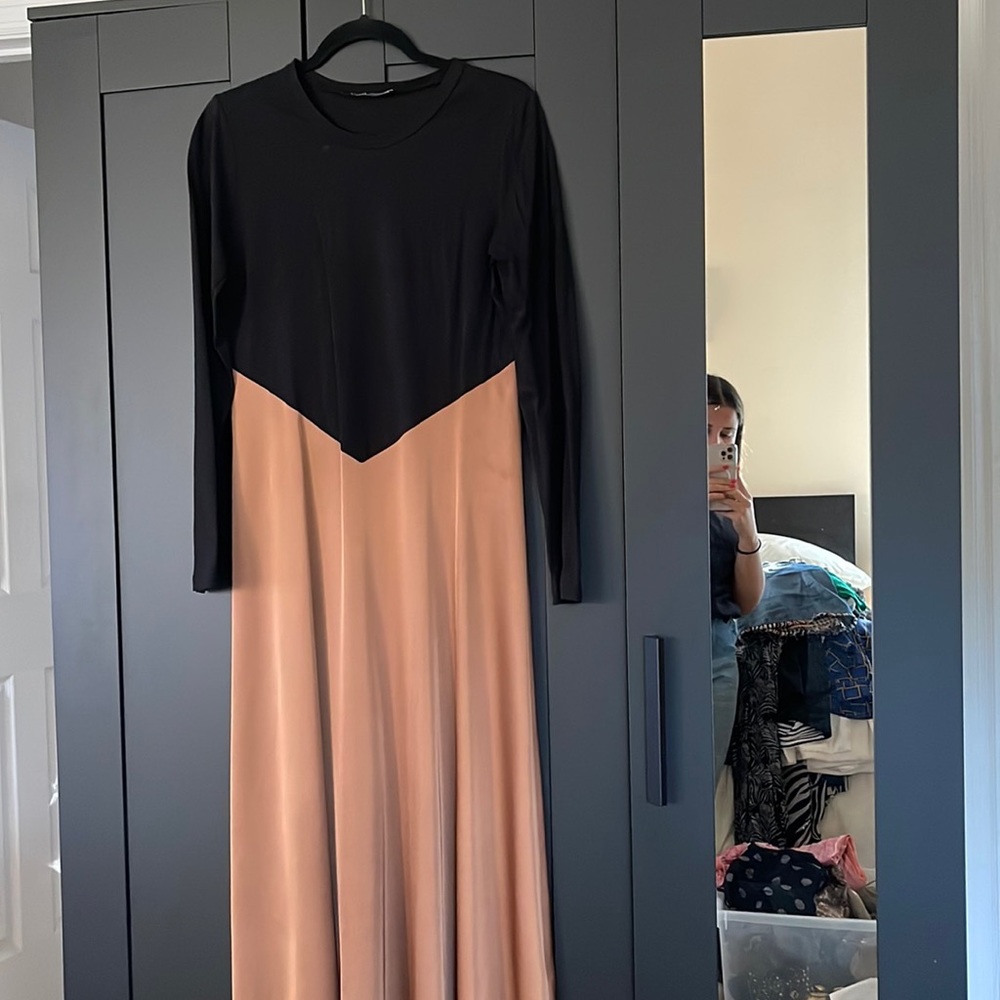 Color block black and brown dress size small